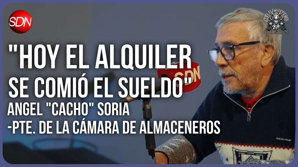 Angel «Cacho» Soria, pte. de la cámara de almaceneros en una charla de antología