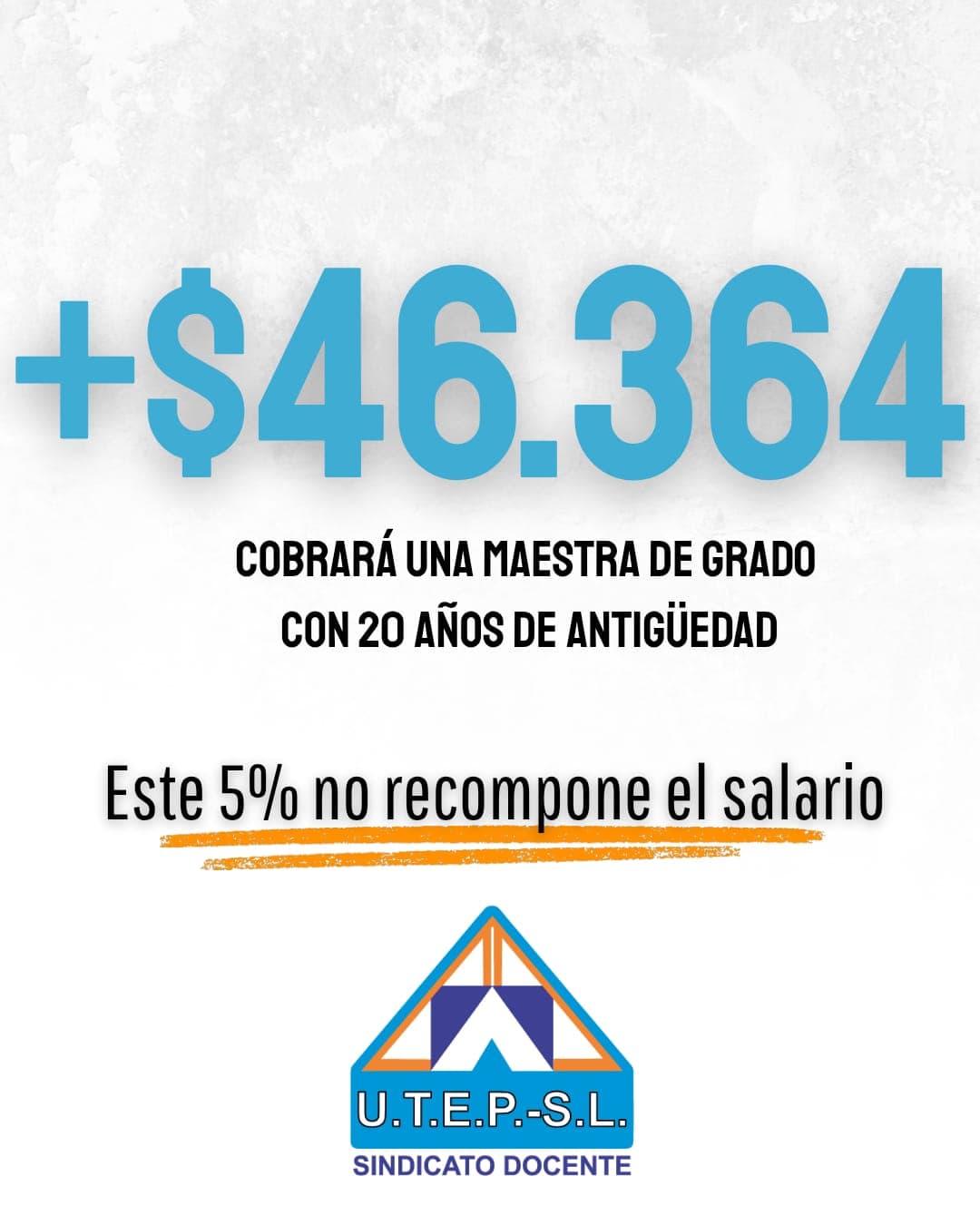 Tensión salarial en San Luis: UTEP califica de insuficiente el aumento del 5% de febrero frente a la presión inflacionaria