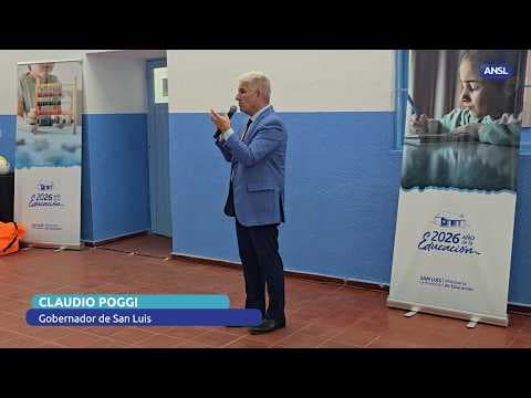 Claudio Poggi visitó el nuevo edificio de la escuela ‘Fray Luis Beltrán’