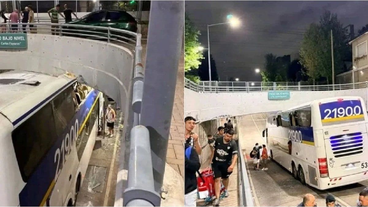 Copa Argentina: un micro con hinchas de Chaco For Ever se incrustó en un túnel